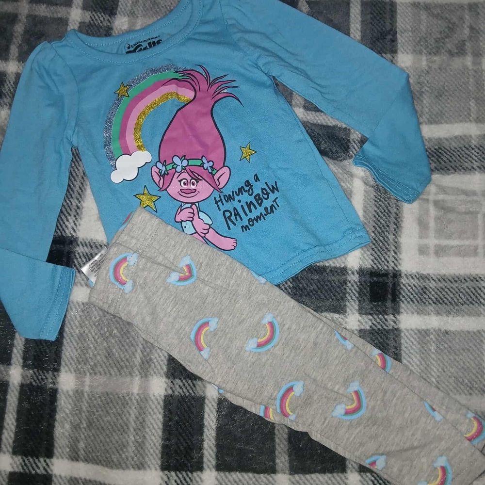 Blue and Gray Kids Pajamas Set